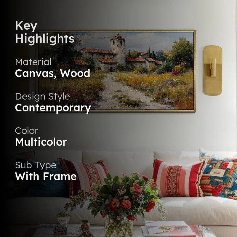 Rustic Serenity Canvas Wall Painting With Frame media 2