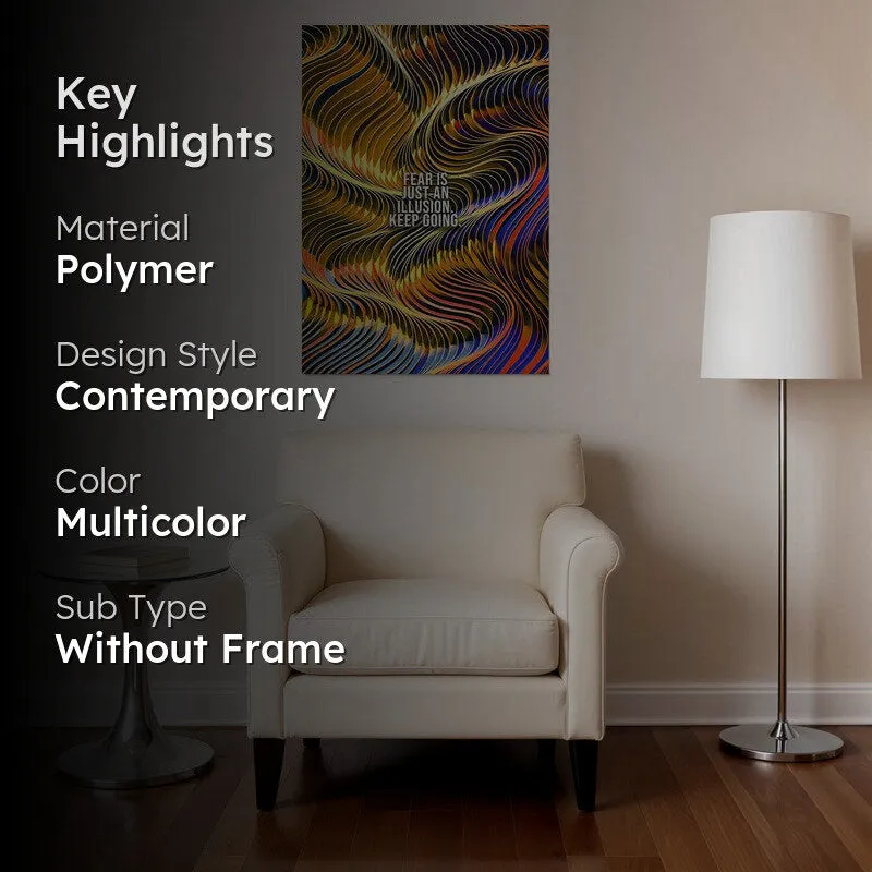Vibrant Waveforms Wall Poster media 2