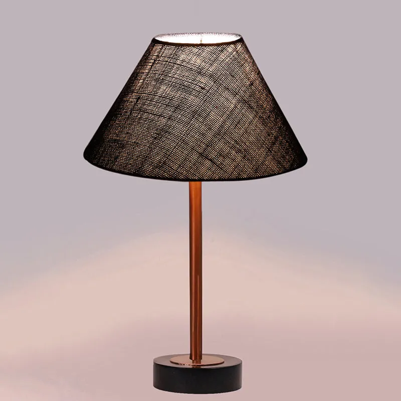 Sienna II Rodin Wooden Table Lamp - Blue,Copper,Black media 5