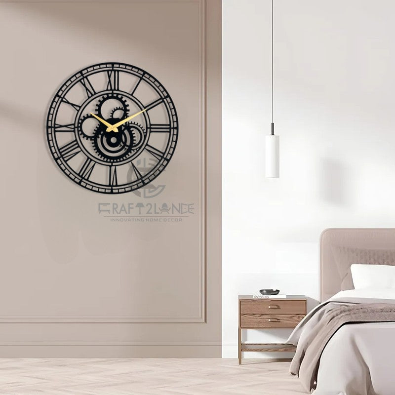 Rhythm Silent Wall Clock - Black media 6