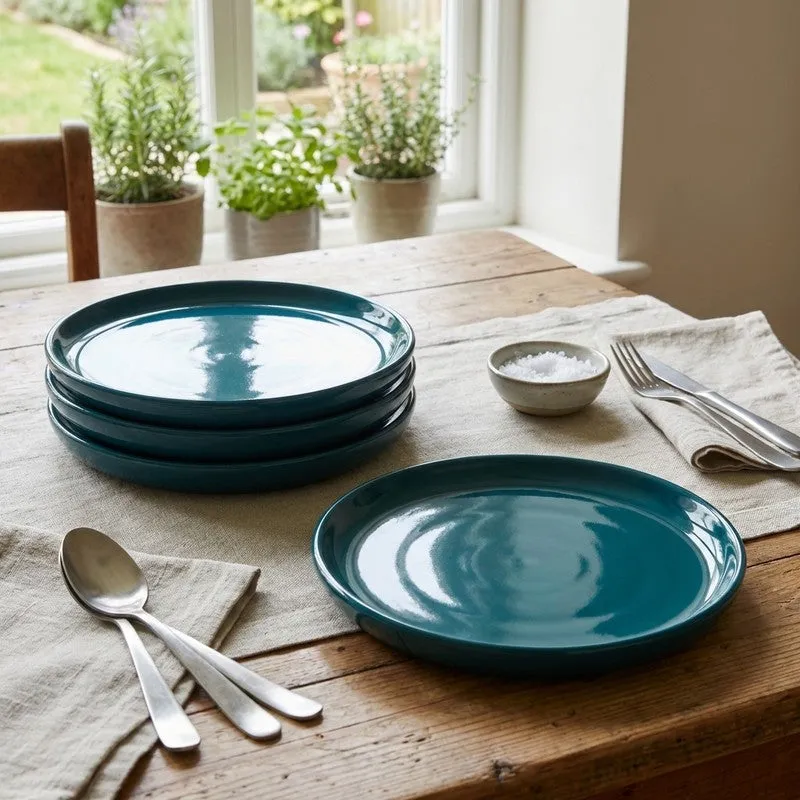 Ceramic Quarter Plate (Blue) - Set Of Four media 1