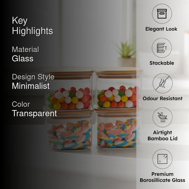 Holdr Glass Jar (300 mL Each) - Set Of Four media 2