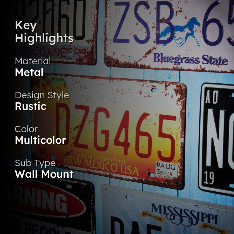 Dzg465 Sign Plate Metal Wall Accent media 2