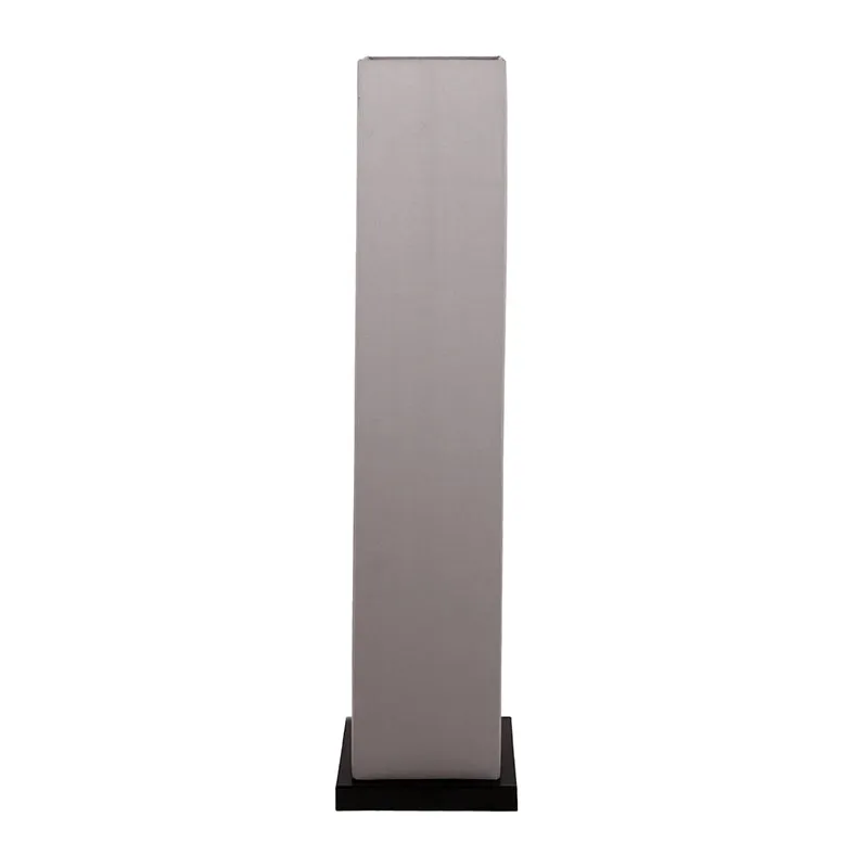 Abita Wooden Tower Floor Lamp With Jute Shade - Grey media 3
