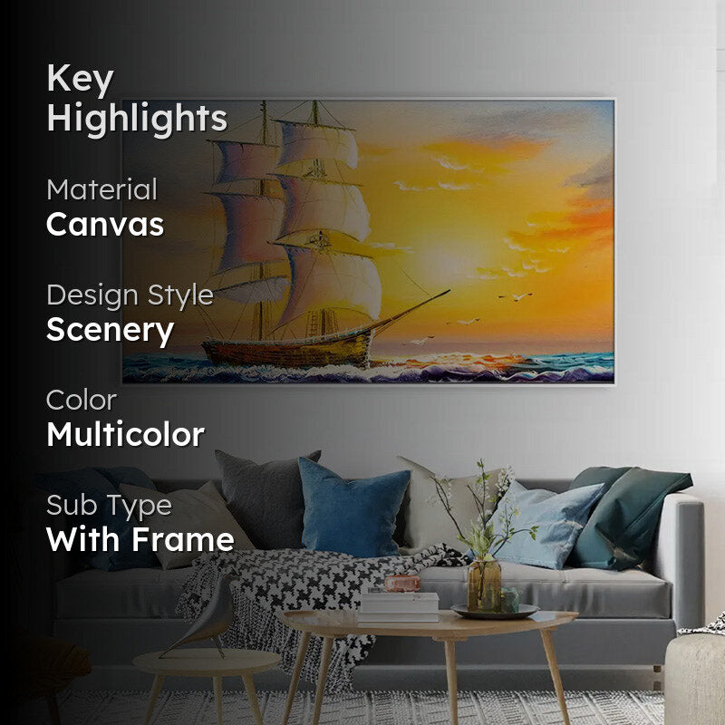 Sunset Sails Canvas Wall Painting media 2