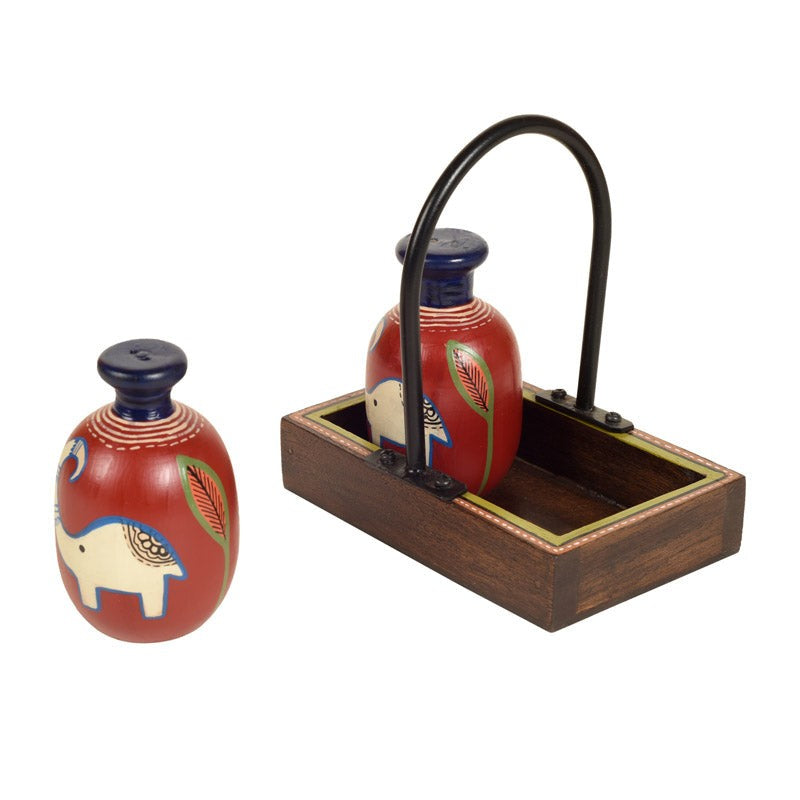 Rina Salt & Pepper Shaker With Tray (80 mL Each) - Three Piece Set media 3