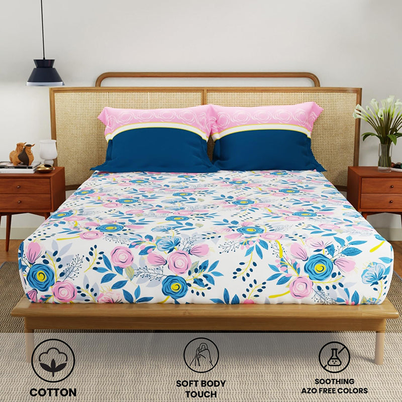 Urban Space Florette Cotton Bedsheet - 144 TC media 5