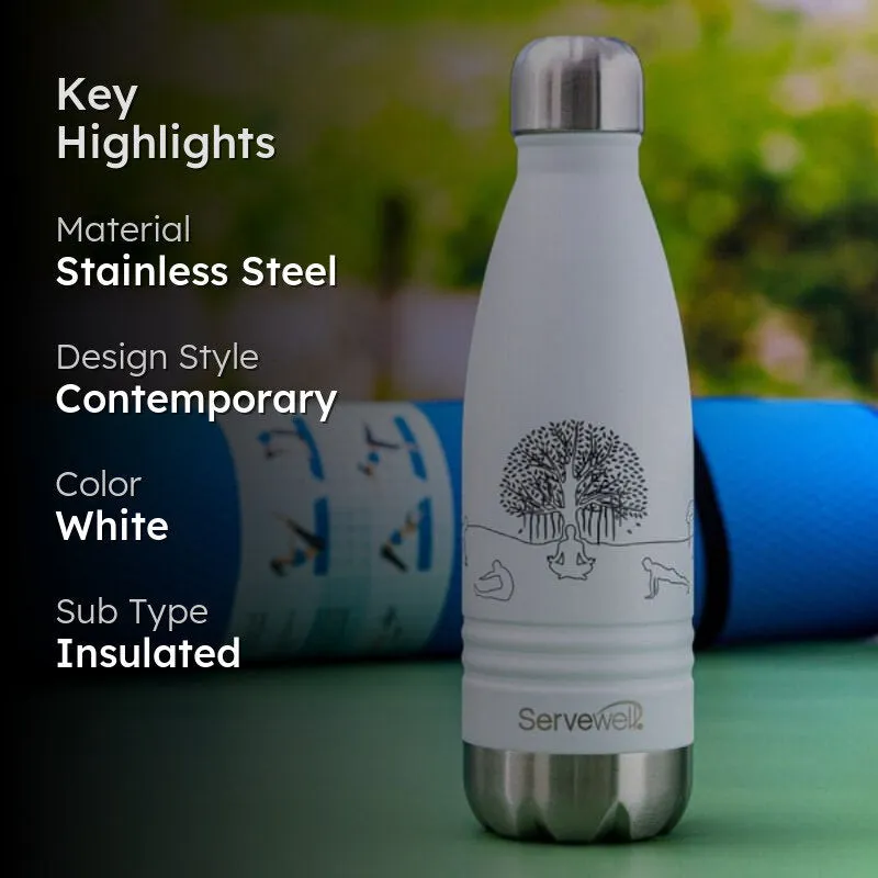 Zen Sip Hot & Cold Thermos Bottle (White) - 500 mL media 2