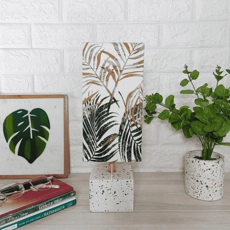 Tropic Glow Terrazzo Hand Crafted Fabric Table Lamp - Multicolor media 3