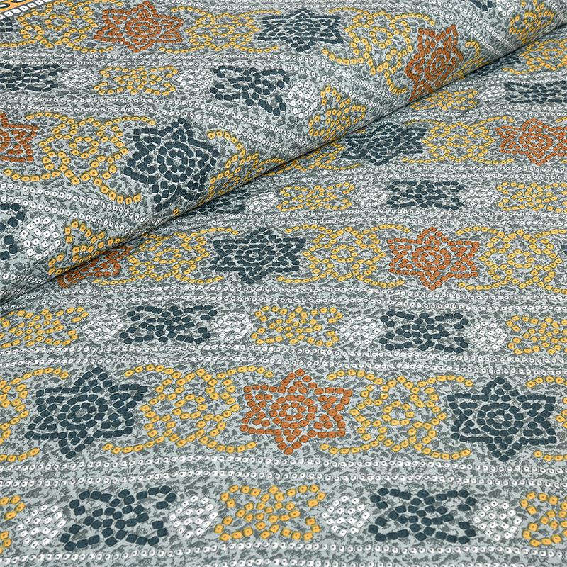 Karna Ethnic Cotton Bedsheet (Green) - 180 TC media 3