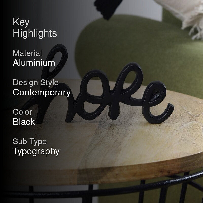 Hope Loop Typography Showpiece - Black media 2