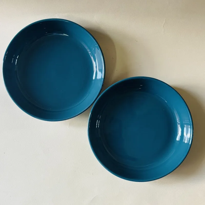 Ceramic Salad Bowls (Blue,300 mL Each) - Set Of Two media 4