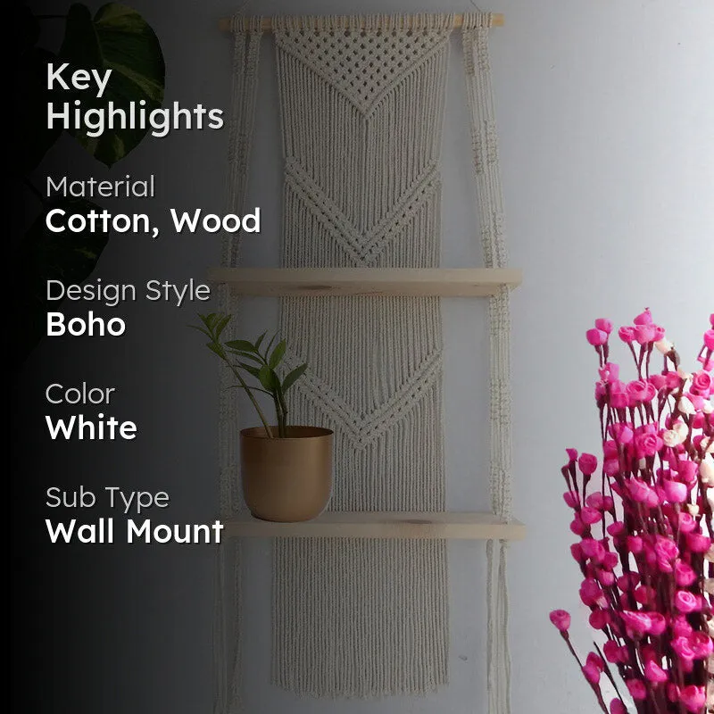Aubri Macrame Wall Shelf media 2