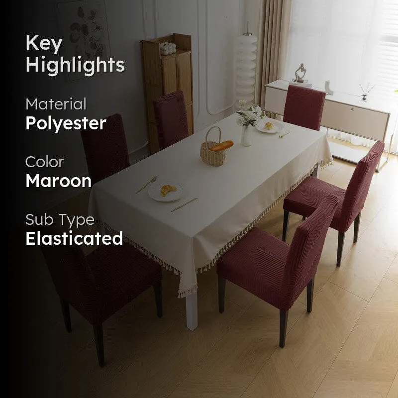 Alverra Polyester Chair Cover - Set Of Six media 2