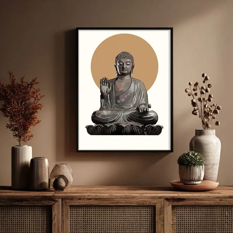 Buddha's Halo Archival Paper Wall Art With Frame media 3