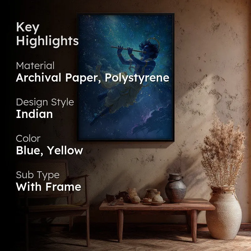 Lord Krishnas Cosmic Divine Dance II Archival Paper Wall Art media 2