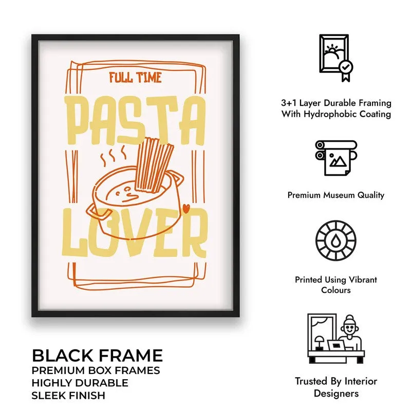 PastaLover Archival Canvas Wall Art - Black media 9