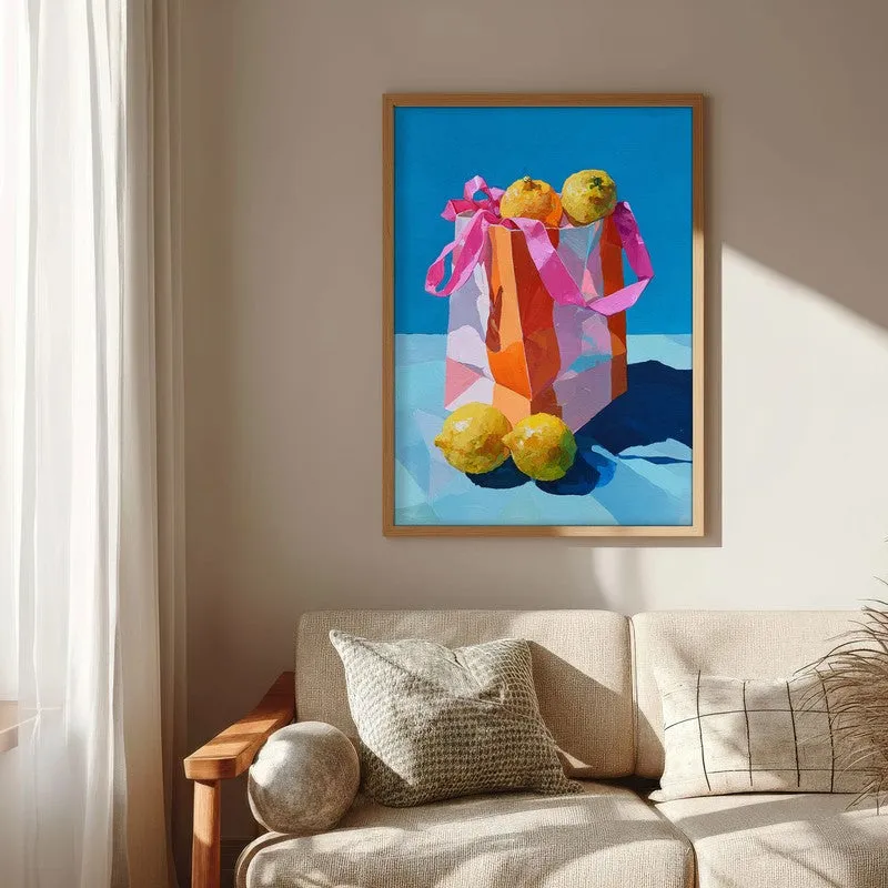 Citrus Canvas Canvas Wall Painting - Brown Frame media 6