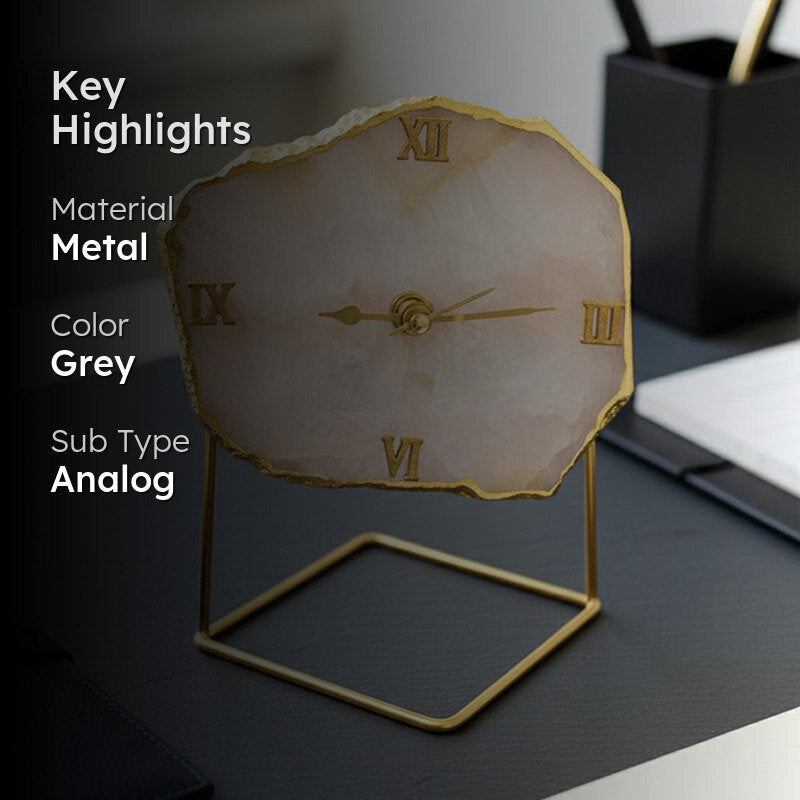Dursa Rose Quartz Table Clock media 2
