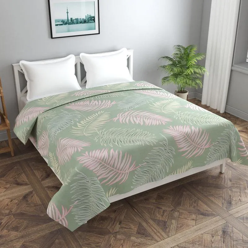 Pastel Fronds Cotton Duvet Cover - 210 TC media 1