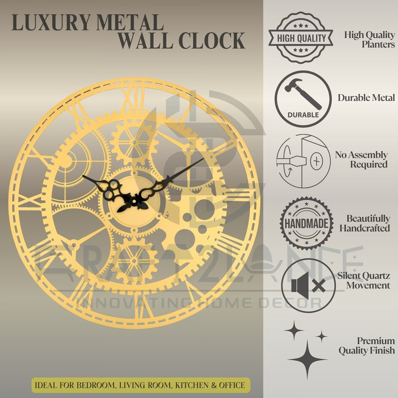 Switch Silent Wall Clock - Gold media 8