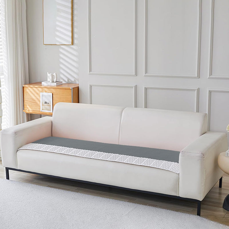 Blanco Textured Velvet Sofa Mat - Grey media 6