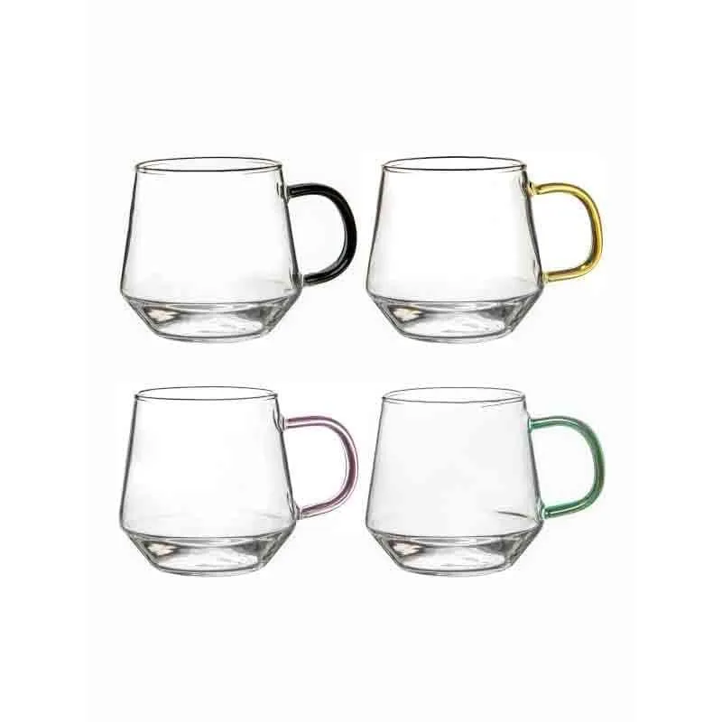 Mozaa Glass Cup (400 ML Each) - Set of Four media 4