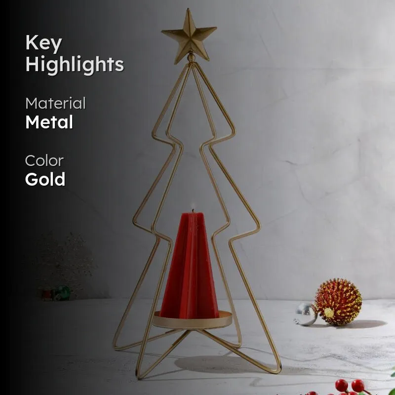 Large Christmas Tree Candle Stand media 2