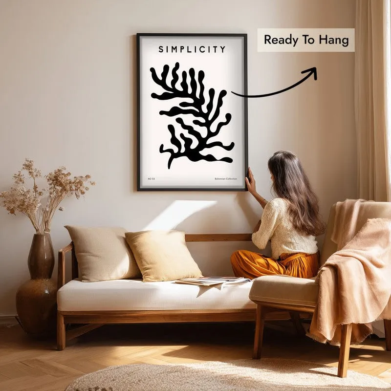Natural Rhythm Canvas Wall Painting With Black Frame media 7
