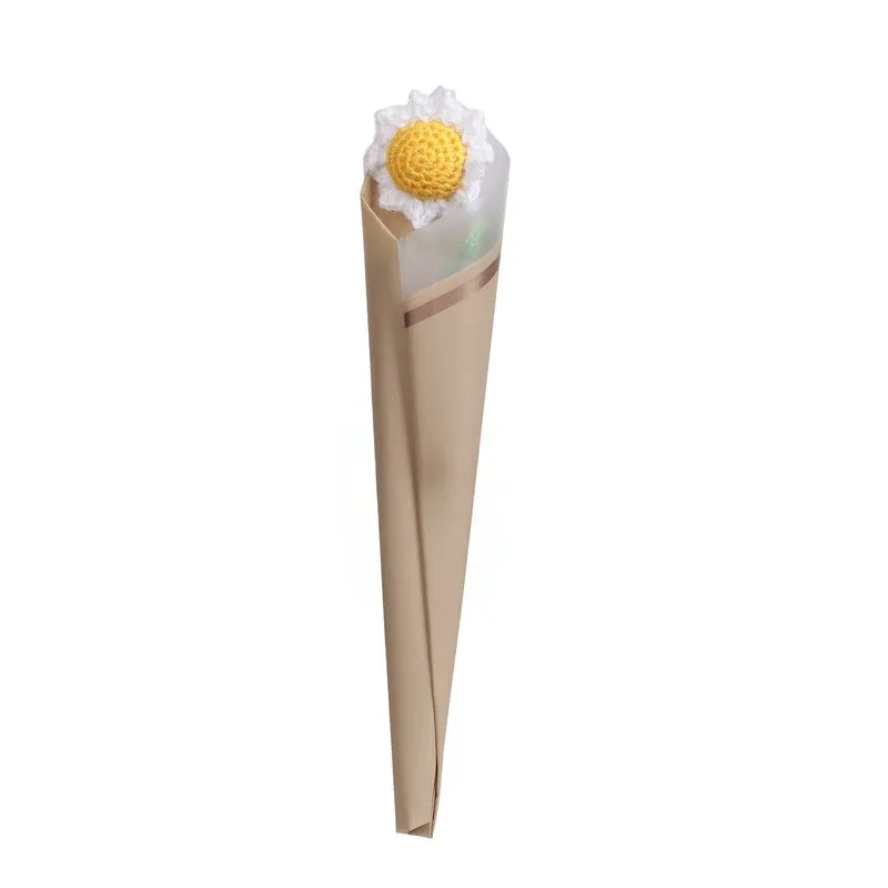 Crochet Handmade Daisy Bouquet - Yellow,White media 3