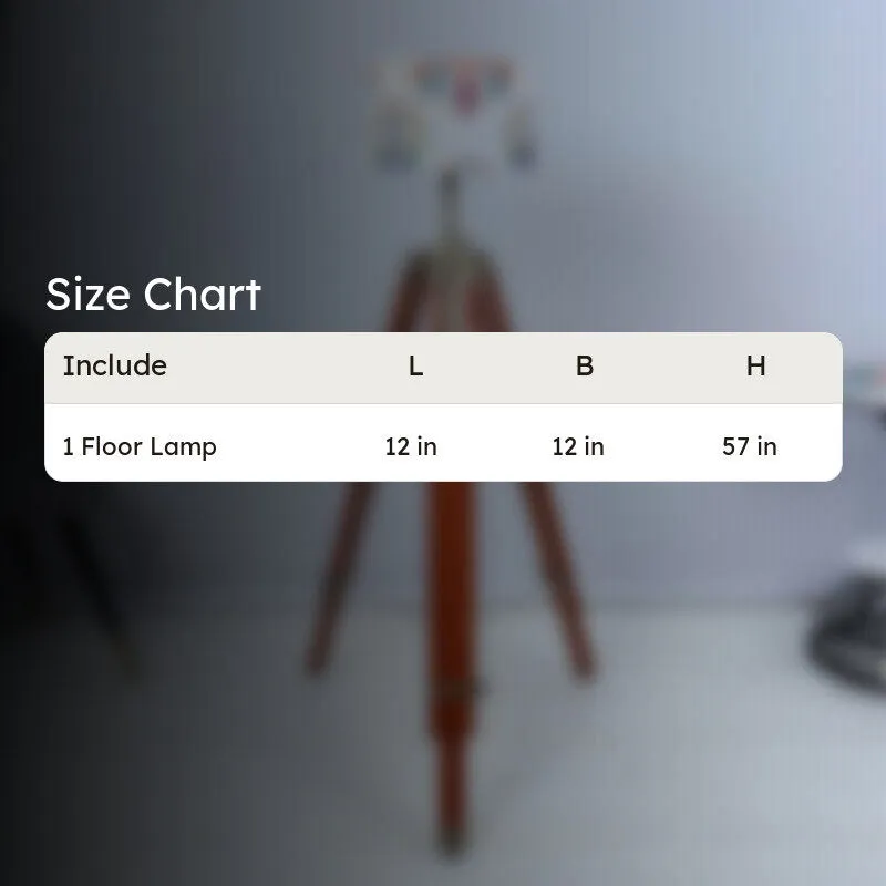 Nordlys Printed Tripod Floor Lamp - Brown media 5