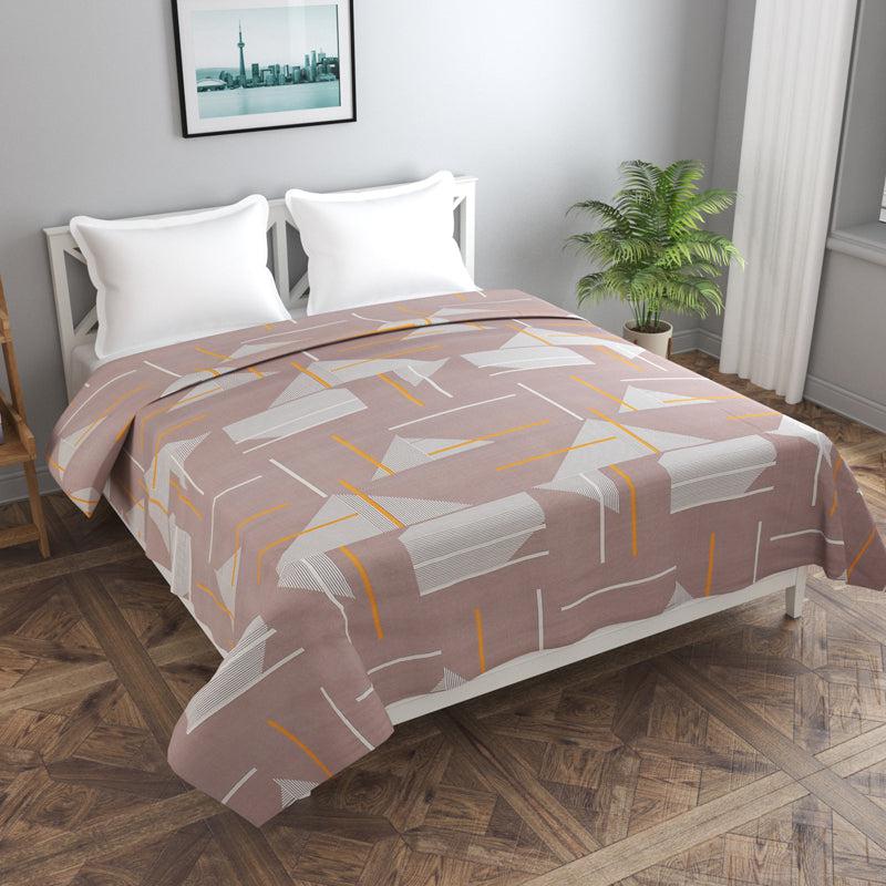 Calm Composition Geometric Cotton Duvet Cover - 210 TC