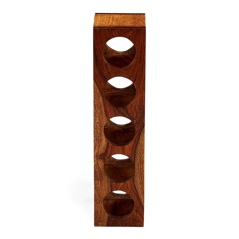 Zverox Sheesham Wooden Wine Rack - Brown media 3