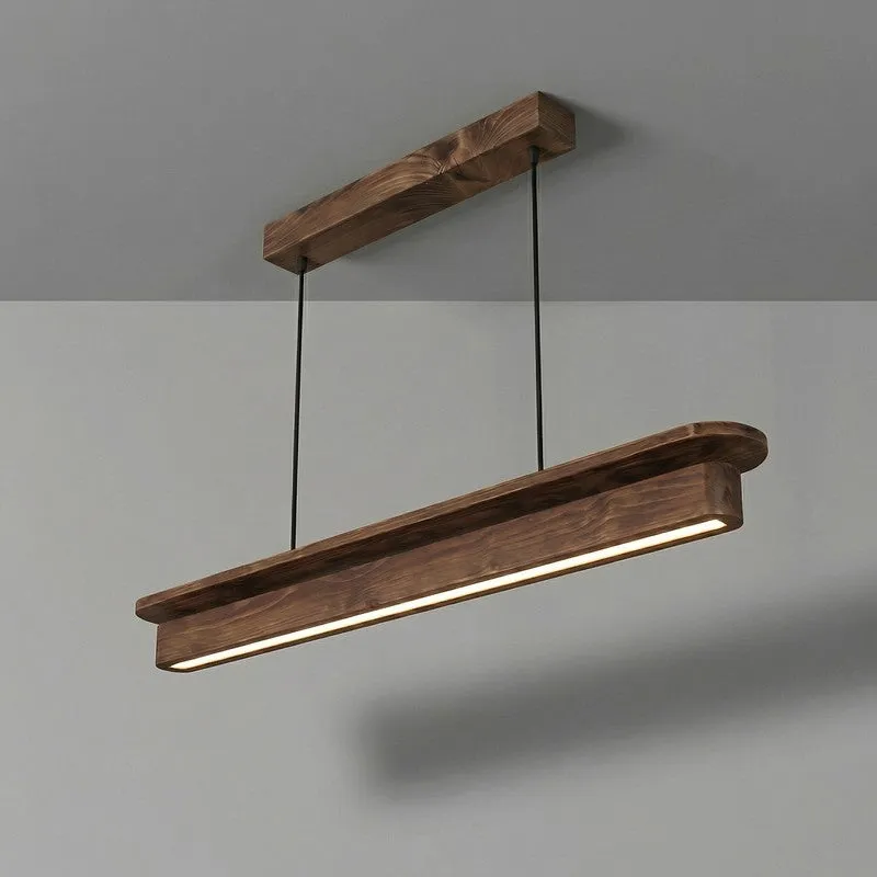 BeamStrip Wooden Ceiling Lamp - Brown media 7