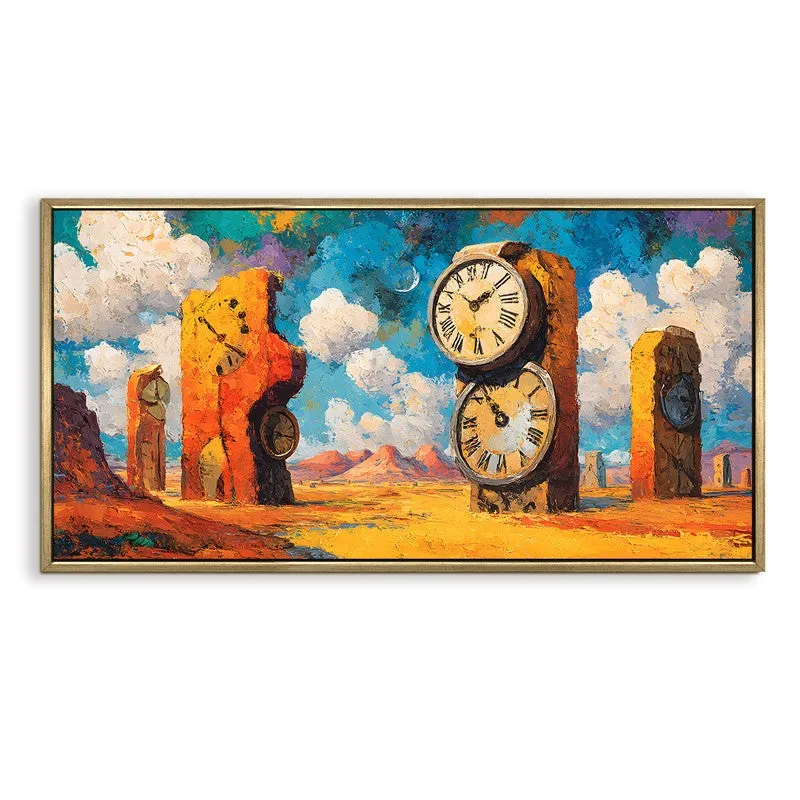 Temporal Echo Canvas Wall Painting With Frame media 3