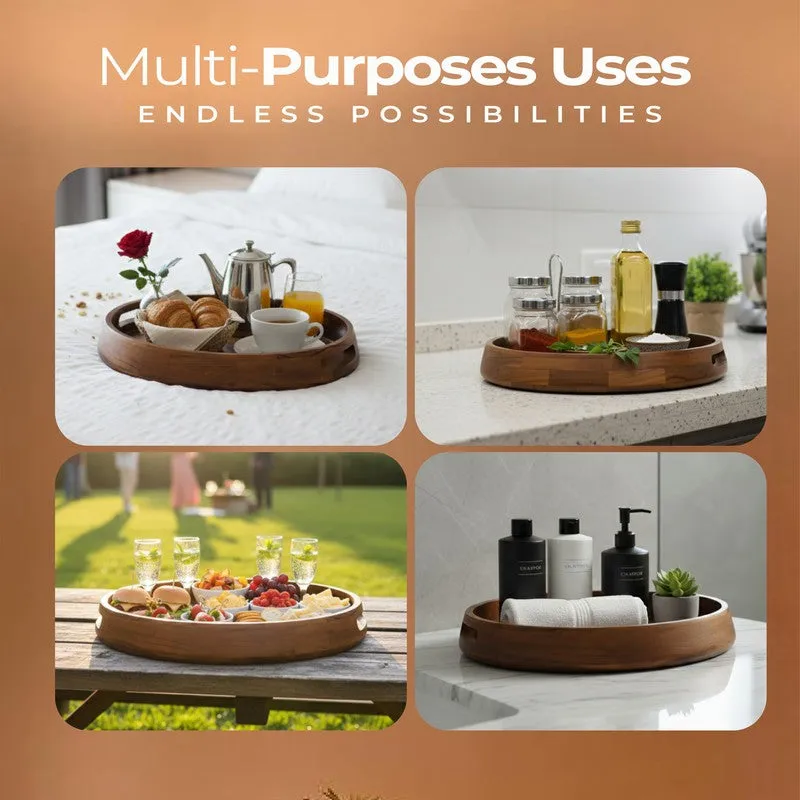 ServeCircle Acacia Wood Serving Tray media 9