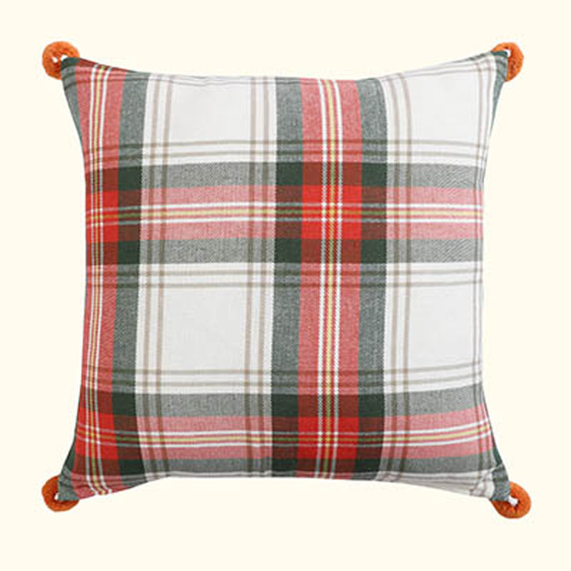 Tartan Dreams Woven Cotton Cushion Cover - Set Of Two media 3