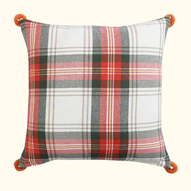 Tartan Dreams Woven Cotton Cushion Cover - Set Of Two media 3