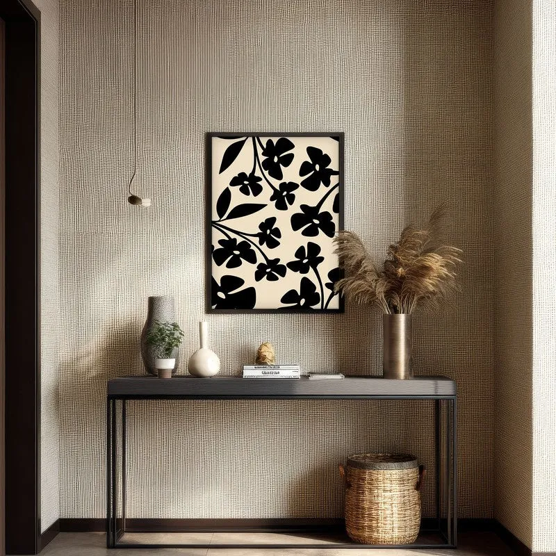 Noir Garden Canvas Wall Painting With Black Frame media 4