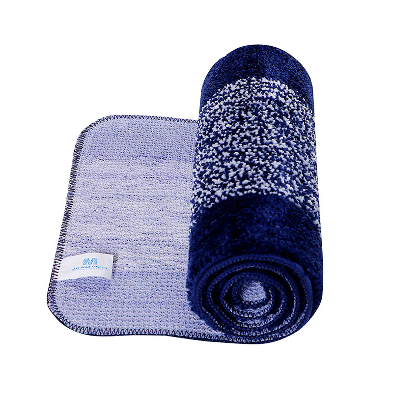 Marvis Anti Skid Micro Fiber Runner Rug - Blue media 4