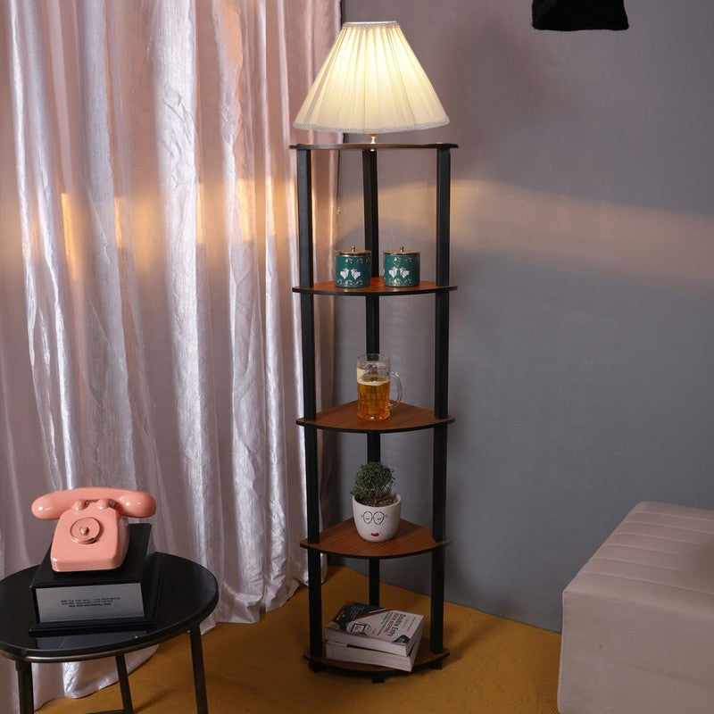 TriSilk Shelf Floral Lamp (OffWhite)