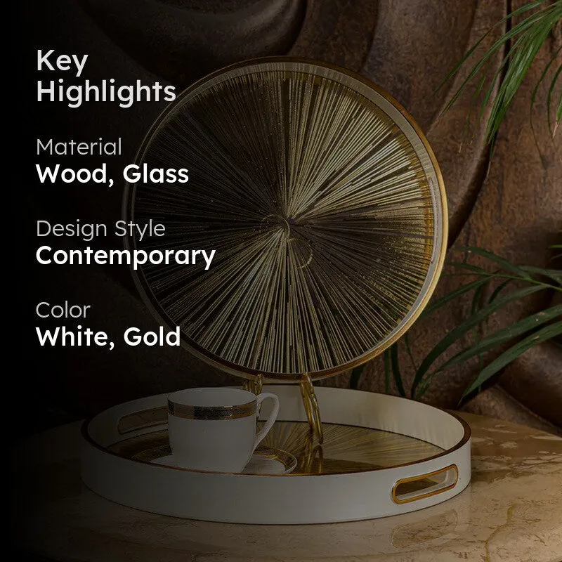 Luxe Host (Wood,Glass) Serving Tray - Set of Two media 2