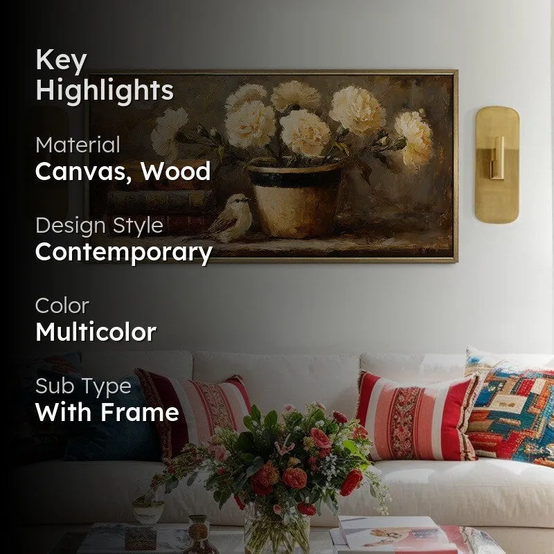 Cottage Charm Canvas Wall Painting With Frame media 2