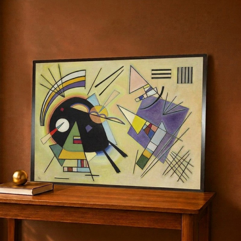 Black and Violet 1923 Canvas Wall Painting - 16 x 12 Inches