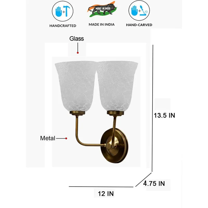 Crystal Bloom Twin Arm Glass Wall Lamp media 9