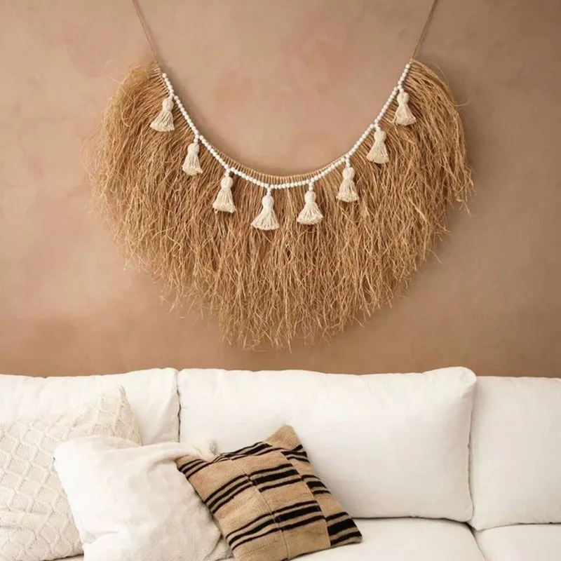 Boheime Weave Raffia Wall Accent media 1