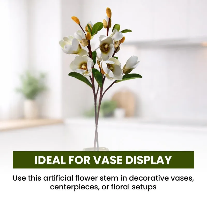 Blushora Plastic Artificial Flower (White) - Set Of Two media 7