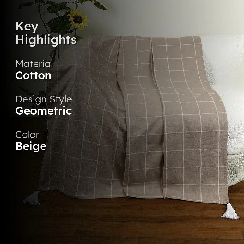 Patchwork Comfort Geometric Cotton Throw media 2