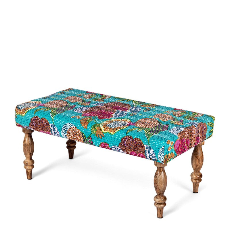 Daxen Sheesham Wooden Bench - Multicolor media 3