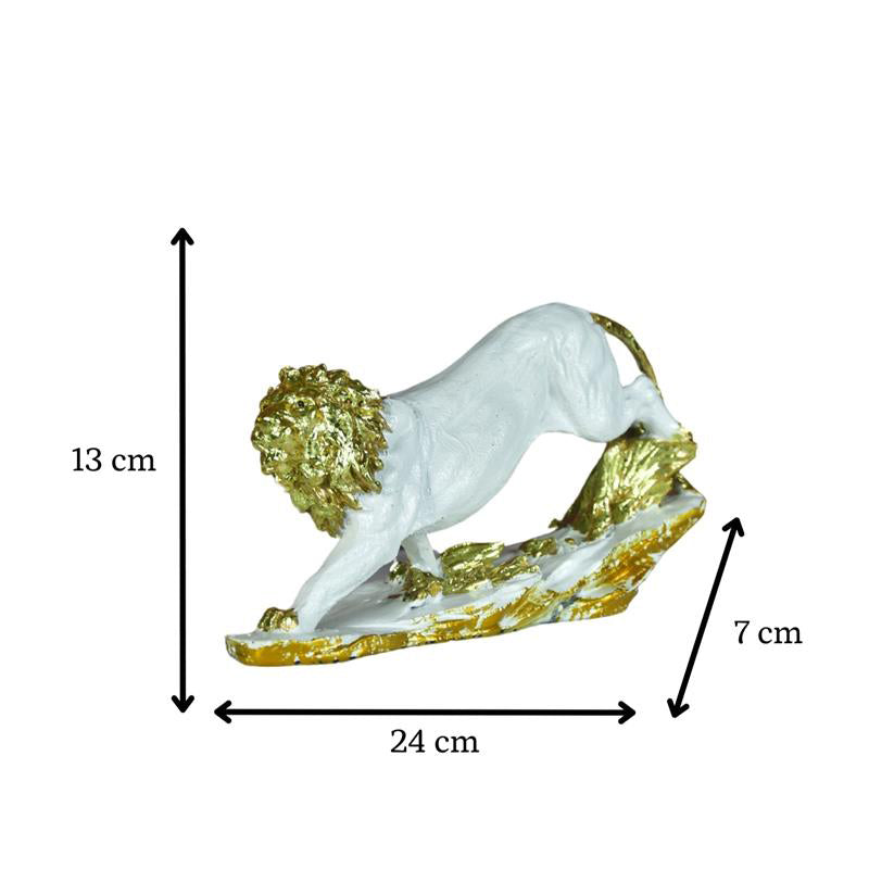 White Pristine Leo Showpiece media 8